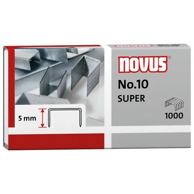 1000 Novus Heftklammern Tackerklammern No.10 verzinkt 1.000 x Typ Nr. 10