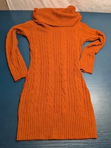 Jessica Simpson Women's Size Medium Brown Turtleneck Pullover Sweater Dress (Ce) - Picture 1 of 8