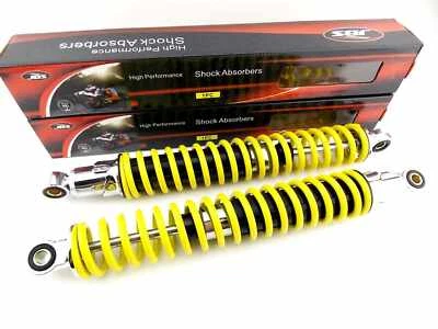 AMORTIGUADORES TRASEROS SUZUKI RM400 400mm AMARILLO/CROMO JBS OJO A OJO Foto 1 de 4