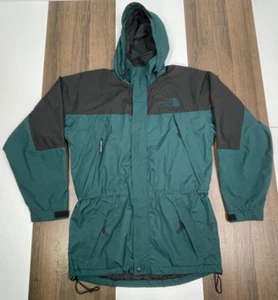 The North Face Mens Size S Green Parka Windbreaker Jacket Coat Waist Cinch - Picture 1 of 13