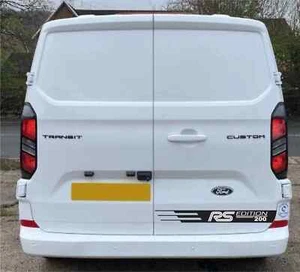 Fits Ford Transit Custom Rear Door Decals Graphics Racing Sport Any Colour - Picture 1 of 2