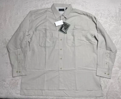Field & Stream Fishing Shirt Men's XL Beige Long Sleeve Vented Casual Button Up - Image 1 of 4