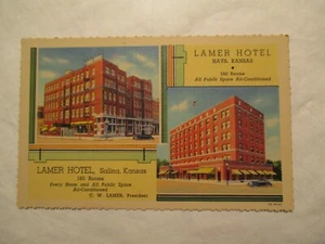 Hays Salina Kansas Lamer Hotel KS Postkarte - Bild 1 von 2