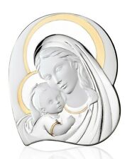 Quadro Sacro Capoletto Madonna c/bambino in Pvd Argento Camilletti  C 1017 18x21
