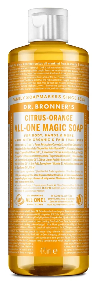 Dr Bronner Citrus All-One Magic Soap - 475ml - Image 1 of 1