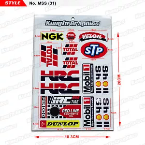 Racing HRC Motocross Stickers Dirt Bike Decal ATV Car Motorcycle Wheel Deco Red - Picture 1 of 6