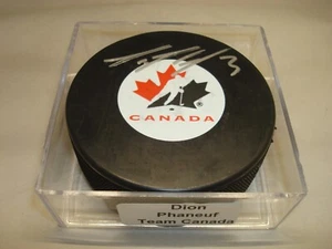 Dion Phaneuf signed Team Canada Hockey Puck handsigniert 1A - Bild 1 von 1