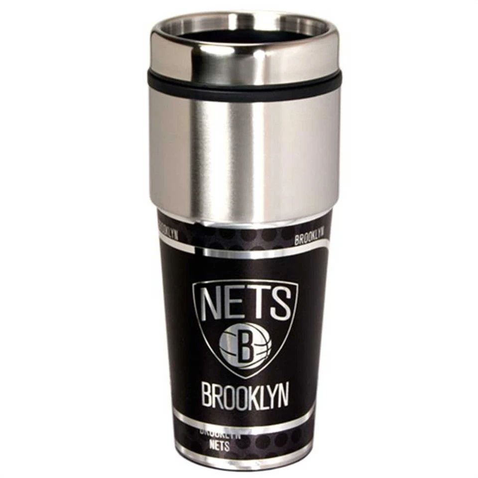 Дорожная кружка NBA Brooklyn Nets 16 унций нержавеющая сталь - Изображение 1 из 1