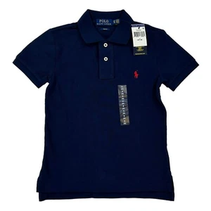 Polo Ralph Lauren Boy's Slim Fit Polo Shirt - Navy (Red) - Size: S (8) - Picture 1 of 3