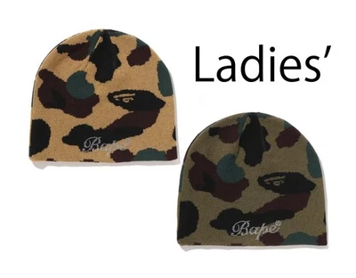 *A BATHING APE Ladies' Goods 1ST CAMO CRYSTAL LOGO BEANIE 1L80281002 - Image 1 of 4