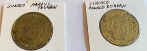 2000 SUNOCO PRESIDENTIAL COIN SERIES PAIR - HARRY S. TRUMAN & RONALD REAGAN - Bild 1 von 2