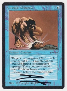 Signed Unstable Mutation MP Arabian Nights Artist Douglas Shuler 1993 MTG Magic! - Picture 1 of 2