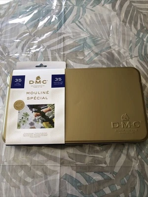 DMC 35 Pc Mouline Special Embroidery Floss In Collector Tin - NEW - Image 1 of 3