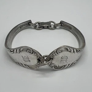 Vintage Reed & Barton Silver Plates Spoon Bracelet “W” Engraving Estate Find - Picture 1 of 6