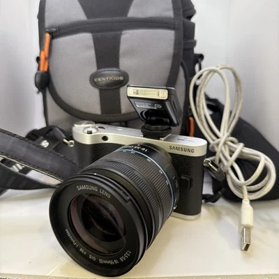 Samsung NX300M 20.3MP Mirrorless Digital Camera 18-55mm Lens Bundle Battery SD - Image 1 of 4