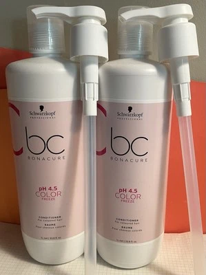 TWO COLOR FREEZE Schwarzkopf Bonacure Rich Conditioner 33.8oz WITH PUMPS - NEW - Image 1 of 4
