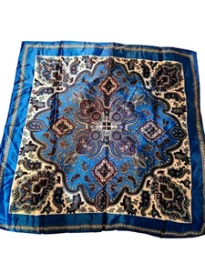 Damen Vintage großer Paisley Schal mit einem Medaillon mittleres Design 30 Zoll x 30... - Bild 1 von 4