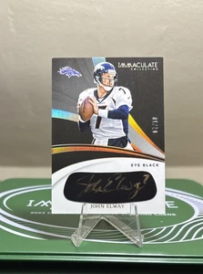 2024 Panini Immaculate John Elway 7/10 Jzy # Match Auto Gold Eye Black #IEB-JEY - Picture 1 of 2
