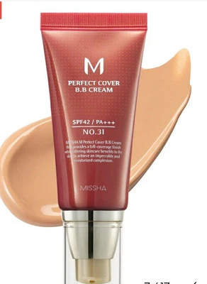 Missha M PERFECT COVER No. 31 Golden Beige BB Cream SPF42 PA+++ foundation  - Image 1 of 4
