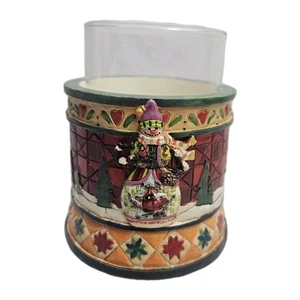 Jim Shore Crazy Mountain Snowman Electric Votive Wax Warmer Scent Air Freshener - Picture 1 of 20