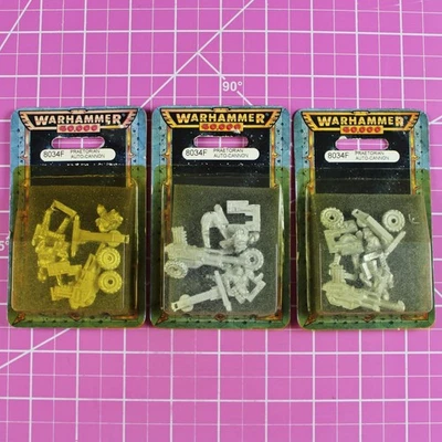 战锤 40K Praetorian Guard Autocannon (3 包!) 金属 - 罕见 OOP - 帝国 — 第 1/2 张图片