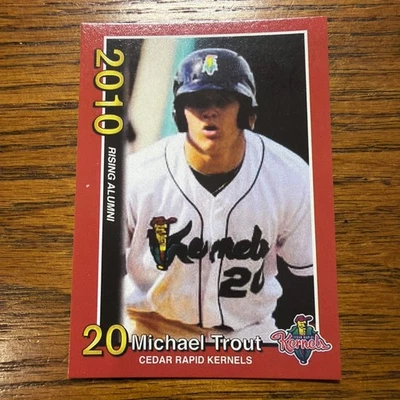 ⚾️2010 Cedar Rapids Kernels Mike Trout Rising Alumni Como Nuevo #2 RC Novato🔥 Foto 1 de 3