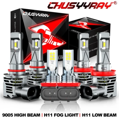 Para Honda Accord Crosstour 2010-2011 6 Piezas Faros LED Luz Alta + Niebla Foto 1 de 4