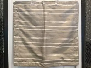 Croft Barrow Euro sham 26 X 26 In Reversible Silver White Stripes Geometric F16 - Picture 1 of 6