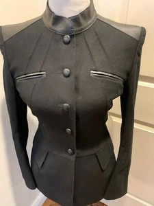 Neu ohne Etikett Philosophy di Alberta Ferretti schwarze Wollmischung Jacke GR IT 42/US 6 - Bild 1 von 10