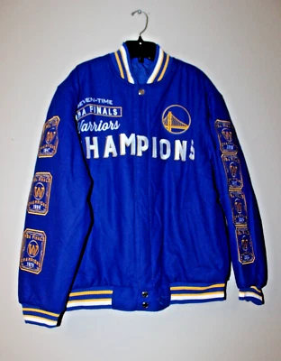 New NBA Golden State Warriors 7x Champions wool reversible heavy jacket men 4XL - Image 1 of 4