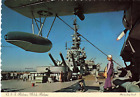 Mobile AL USS Alabama US Navy Battleship 16 Inch Guns Vintage Scalloped Postcard
