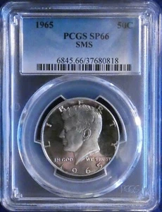 1965 PCGS SP66 SMS Toned Silver Kennedy Half Dollar CONECA DDO-002 No-272 - Picture 1 of 12