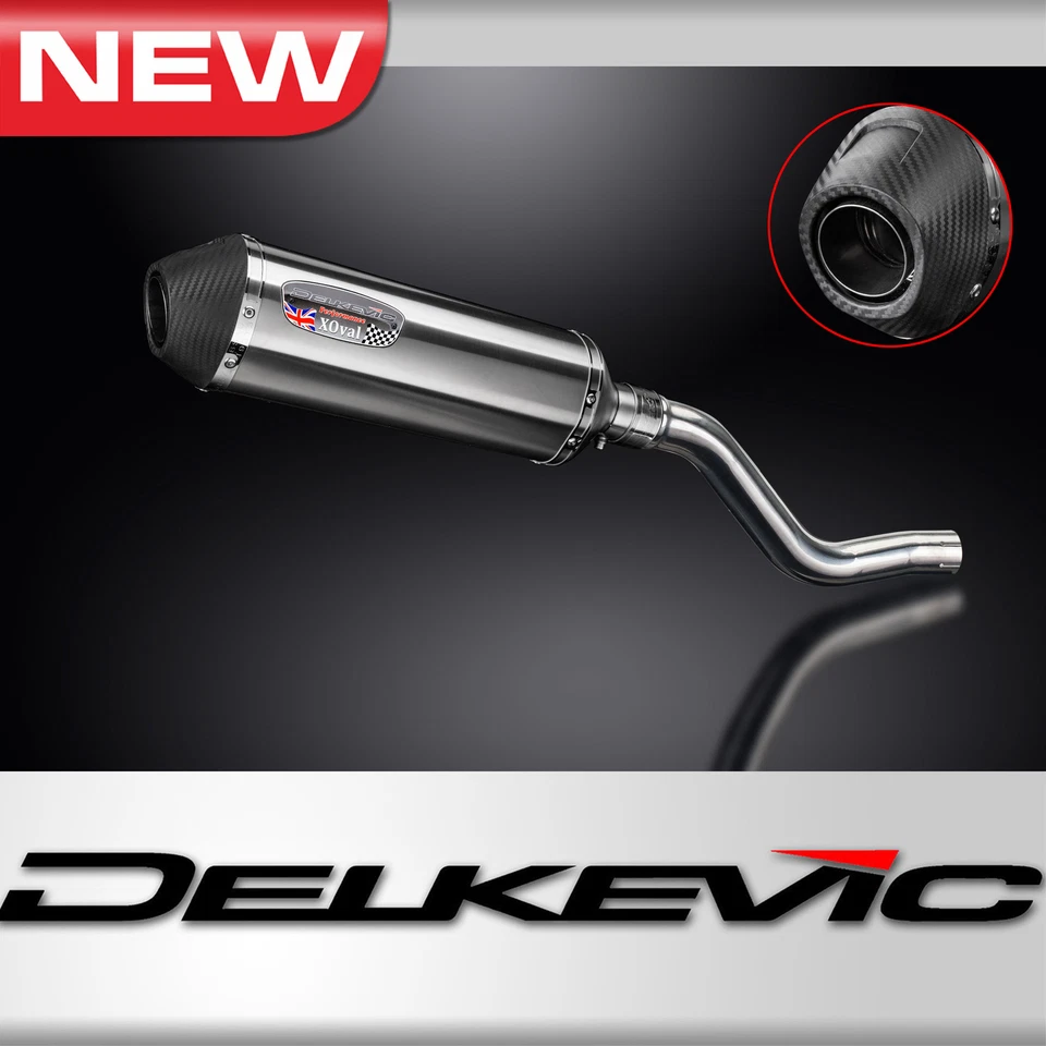 Kit silenciador de escape de acero inoxidable ovalado X Kawasaki KLR650E 08-18 KLR650 22-24 13,5" Foto 1 de 4