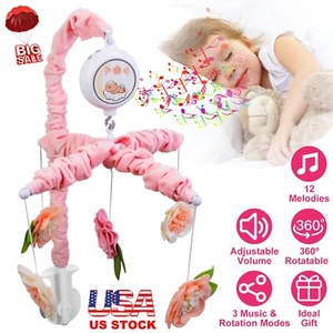 12 Melodies Musical Crib Mobile for Baby Newborn Crib Bed Nursery Mobile - Picture 1 of 14