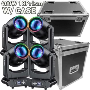 4X 400W 12+6Prisms Beam Moving Head Lights DJ Disco GOBO Stage Lighting DMX+Case - Picture 1 of 24