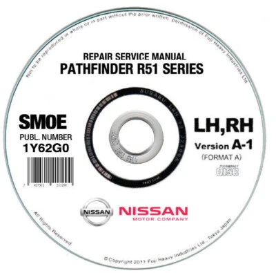Nissan Pathfinder R51 (2005-2010) manuale officina su Cd - Immagine 1 di 4