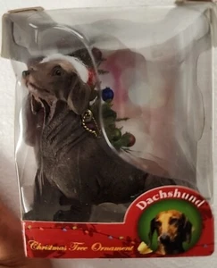 DACKELORNAMENT TRAGEN WEIHNACHTSBAUMKAPPE ~ WEIHNACHTSBAUMORNAMENT ~ 2-1/2" ~ NEU B-12 - Bild 1 von 7