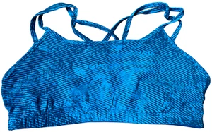 LUCY Activewear Fit Blue Low Impact Racerback Strappy Sports Bra Large 112557 - Picture 1 of 3