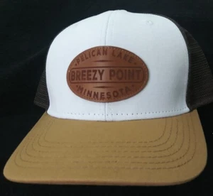 Mens Legacy Brown Mesh/Snapback Golf/Bball Hat Adj Breezy Point Pelican Lake MN - Picture 1 of 12