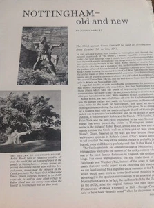 Ephemera 1961 Article Nottingham Old And New 3 Pages M486 - Picture 1 of 1