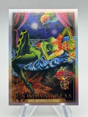 Marvel Masterpieces '92 Platinum ENCHANTRESS Silver Rainbow Foil #21 Foto 1 de 2