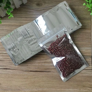 Klar Silber Wiederverschließbar Selbstversiegelnde Folientasche Aluminiumfolie Mylar Verpackungstaschen - Bild 1 von 5