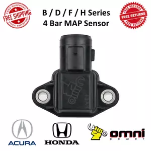 Omni Power 4 Bar MAP Sensor Black For Honda Acura B D E H Engine Civic Integra - Picture 1 of 10