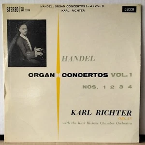 DECCA SXL 2115 UK WBg ED 1 HANDEL RICHTER ORGAN CONCERTOS VOL. 1 NOS. 1,2,3,4 LP - Picture 1 of 3