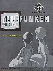 PUBLICITE TELEFUNKEN TELEVISION DISTRIBUTEUR EXCLUSIF ALGERIE DE 1961 FRENCH AD - Imagen 1 de 1