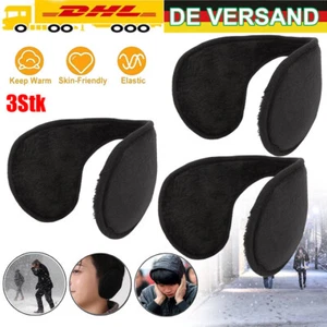 3er Pack Ohrenschützer Fleece Earwarmer Winter Ohrenwärmer Männer Frauen Schwarz - Bild 1 von 12