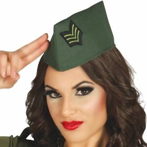 Military Army Combat Flat Cap GI Style Hat Fancy Dress Accessory
