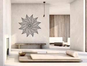Mandala Wandtattoo, Geschenk für sie, einzigartiges Mandala Dekor Aufkleber Vinyl Henna  - Bild 1 von 5