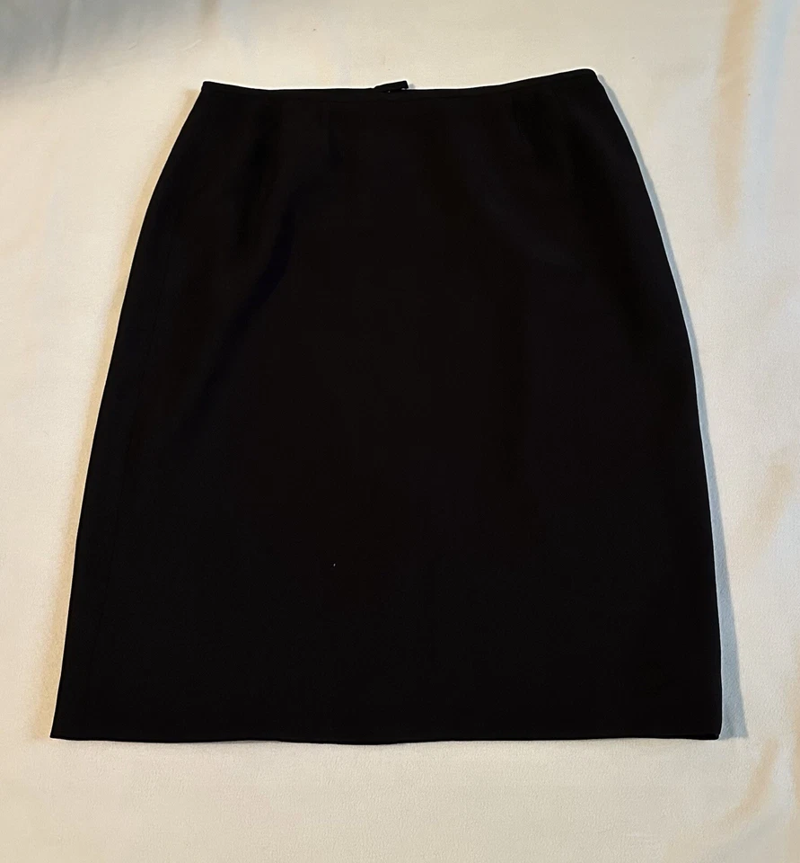 Falda Preston & York Mujer Talla 14 Negra 100% Poliéster Línea A Forrada Hasta la Rodilla Foto 1 de 4