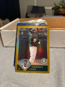 2003 Topps Chrome Gold Refractors #152 Terrence Long/449 athletics! - Picture 1 of 2